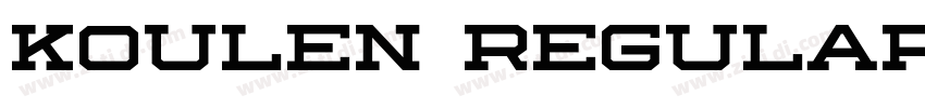 Koulen Regular字体转换